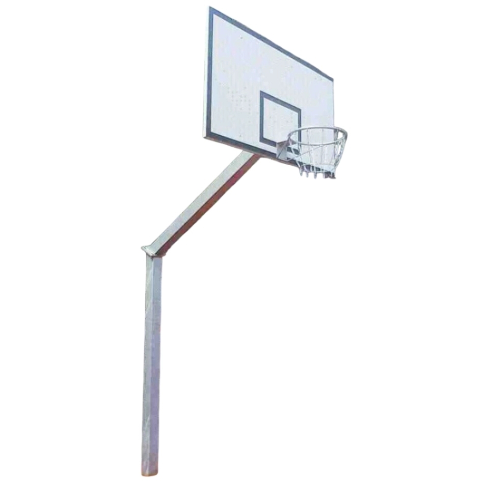 Kosárállvány, kültéri, lebetonozható, 1.65 m-es beny. 105x180 cm-es palánkhoz, tűzihorganyzott 2db 90x90 mm-es zártszelvény oszlopon demo